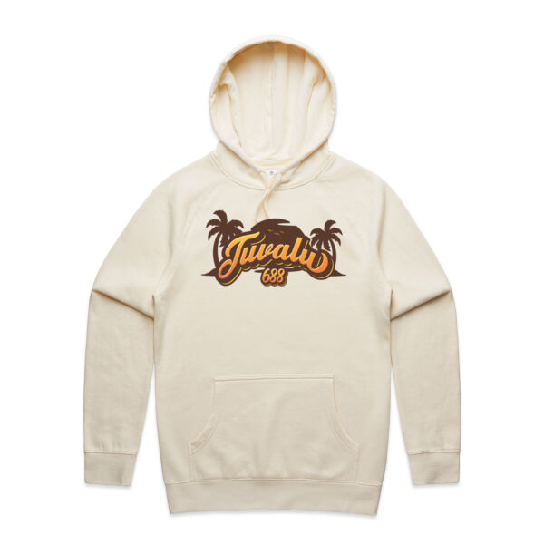 Tuvalu Sunset Palms - Mens Supply Hood Thumbnail