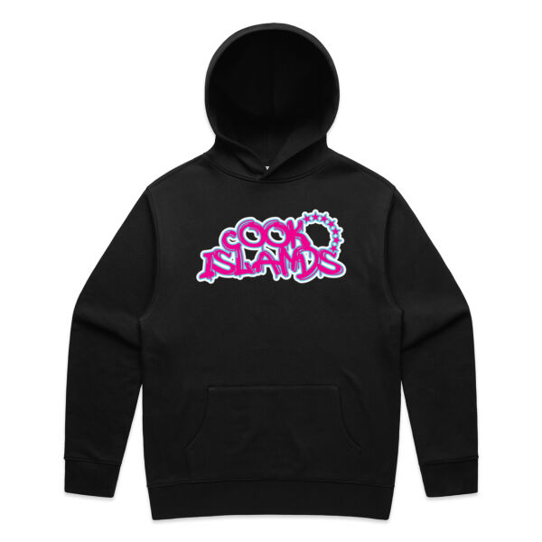 Cook Islands 682 - pink graffiti - Mens Relax Hood Thumbnail